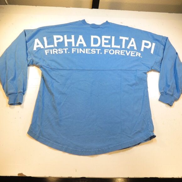 ALPHA DELTA PI FRATERNITY GREEK LIFE LONG SLEEVE T SHIRT Mens S SPIRIT JERSEY - Picture 1 of 5
